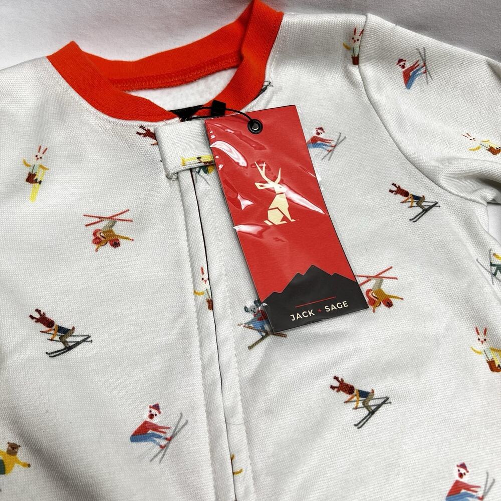 Jack and Sage One Piece Sleeper Baby Size 18mo Animal Shred All Over Print NWT - Picture 3 of 9